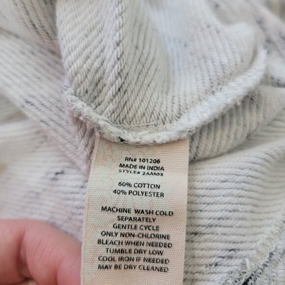 Soft Surroundings Size XS White Grey Half-Zip Pullover Collar Long Sleeve - Picture 5 of 9